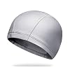 Swimming cap HLRivestimento in Pu di Nuoto della Protezione Dell’Orecchio Cuffia Tappo Pu Impermeabile E Traspirante Maschio Adulto Signora Cuffia I Capelli Lunghi, Silver,Silver