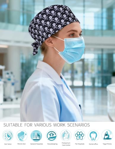 Image of Kousenpu Scrub Caps for Men, Adjustable Surgical Cap, Breathable Medical Hat for Doctors, Nurses & Healthcare Professionals