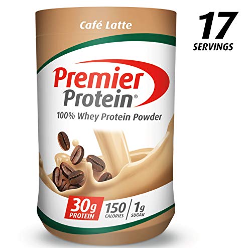 Premier Protein Whey Protein Powder, Cafe Latte, 17 Servings, 23.9 Ounce