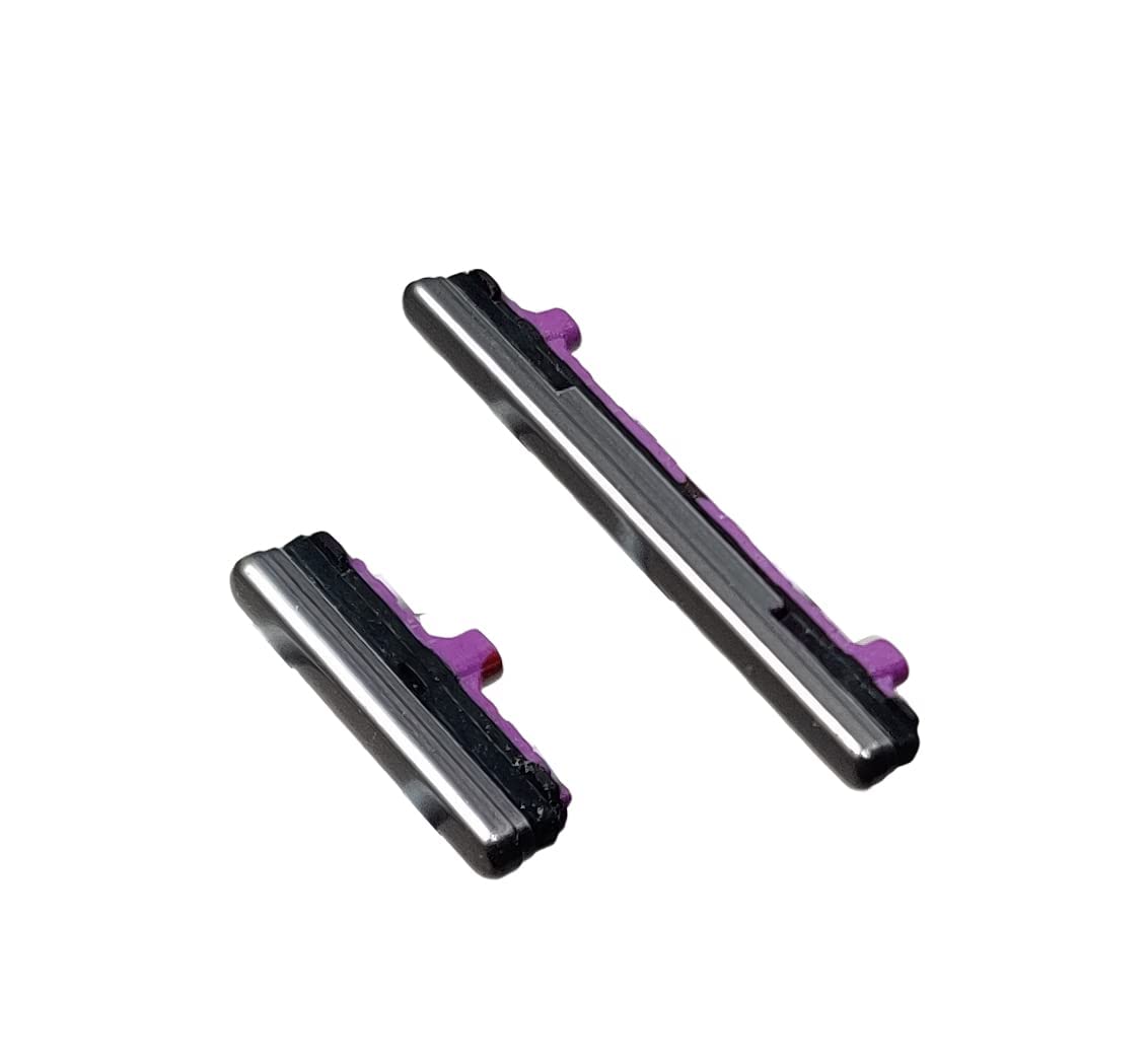 imbi Backer The Brand Replacement Switch Side Power On Off Lock Button, Volume Key Button Part Compatible With Samsung Galaxy S10+ S10 Plus, SM-G975F/DS, Grey