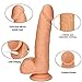 Realistic Dildo with Remote Vibrator 8 Powerful Vibrating Dildo 360° Rotating Fake Penis Sex Toy Vibrator for Vaginal G Spot & Anal Play Adult Toys for Women (8.25
