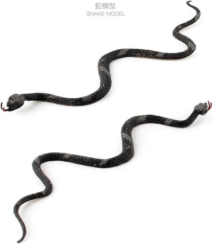 Cooplay 6PCS Fake Snakes Plastic Toy Figures Animals April Fools Christmas Halloween Party Gags Gifts Prank Joke Funny Kit for Adults