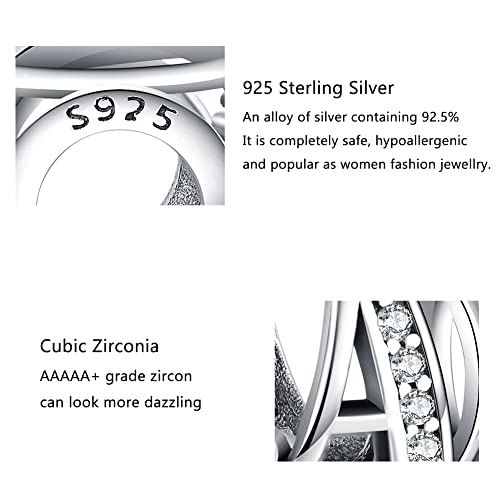 Tizu 925 Sterling Silver Letter B Charms For Pandora Bracelets Alphabet Initial Beads Charms Jewelry Gift For Women #TOP5