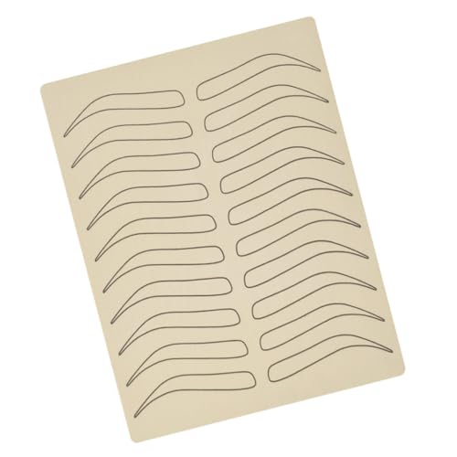 BAZEITFLOW Práctica para Cejas de Silicona Resistente Entrenamiento Doble Cara sin Tinta Ampliados Grosor para Principiantes y de Microblading