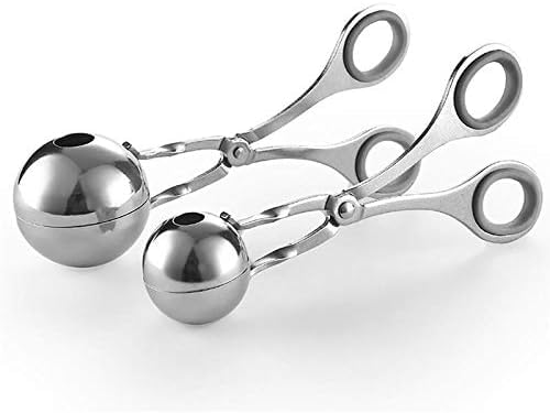 Meat Ballers, Stainless Steel Non-Stick Meatball Maker, Tongs, Cake Pop Meatball Maker Ice Tongs, Cookie Dough Scoop for Kitchen. (1.38" and 1.78")