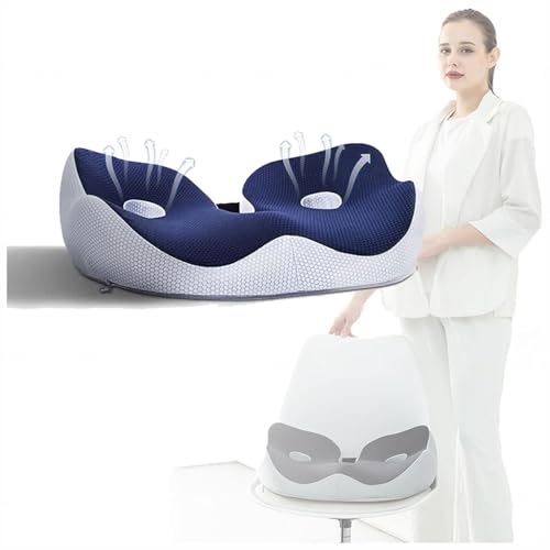 Hazomeu Cojin Antiescaras, Cojín Silla Gaming Funciona para Reducir El Dolor, Cojín Asiento Silla para Largas Horas Sentadas En La Oficina,Automóvil
