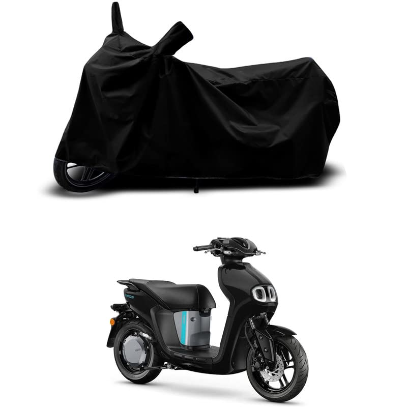 Image of 100% Scratchproof /UV-Rays /Heat Protection /Birds Dropping /Water Resistant /Dust Proof /Waterproof /Full Bike Scooty Two Wheeler Body Cover Compatible for Neo's STD All Varients[Black]
