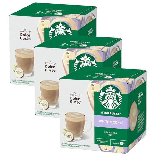 STARBUCKS® by NESCAFÉ® Dolce Gusto® WHITE MOCHA 6+6 Kapseln, 3er Pack (36 Kaffeekapseln)