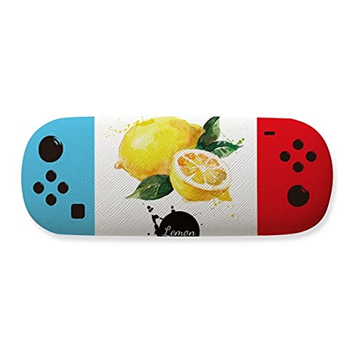 Étui de rangement aquarelle et lunettes au motif citron frais en tissu