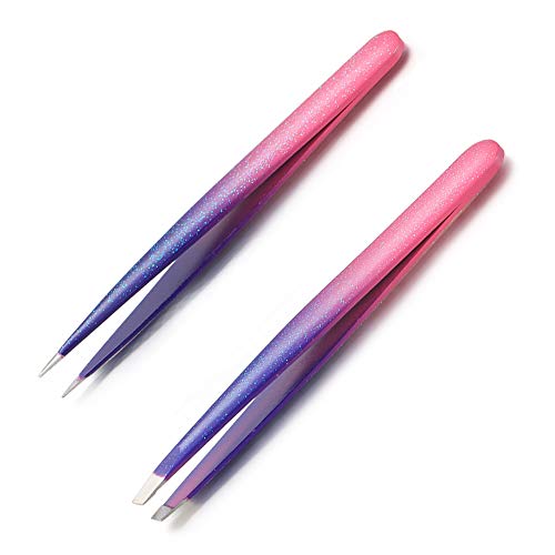 Tweezer,Tweezers for Women,Eyebrow Tweezers,Professional Stainless Steel Slant Tip Tweezers,Daily beauty Tool Tweezers for Eyebrows and Facial Hair