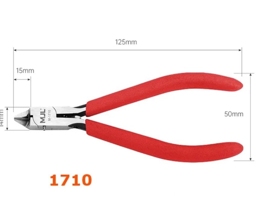 Szczypce modelarskie M-1710, ultracienkie, jednokrawędziowe, narzędzia budowlane dla początkujących, do naprawy i mocowania modeli plastikowych, części elektrycznych, narzędzi ręcznych, 1 szt