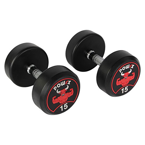 POWRX - Manubri pesi 15 kg set (2 x 7,5 kg) + PDF