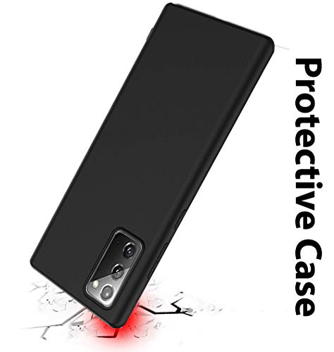 Image of TheGiftKart Protective Sleek Back Cover Case for Samsung Galaxy Note 20 | Soft TPU Rubberised Matte Cover | Camera Protection Bump (Black)