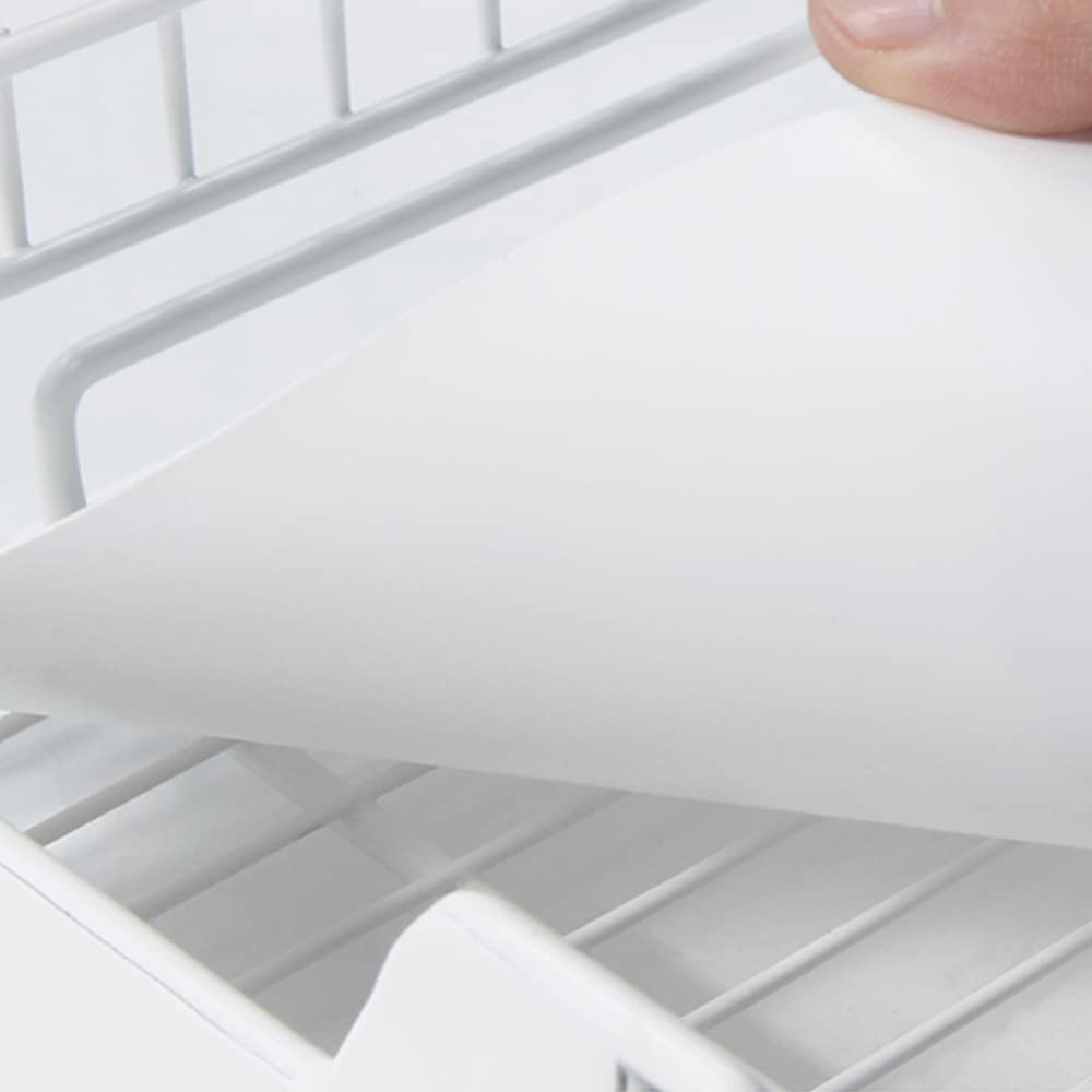 Supfine Rangement sous Évier à 2 Niveaux- Organisateur sous Evier Tiroir Coulissant à Extraction, Rangement et Organisation de Cuisine, Panier de Rangement Multifonction (Blanc, 37.4 * 26.5 * 44cm)
