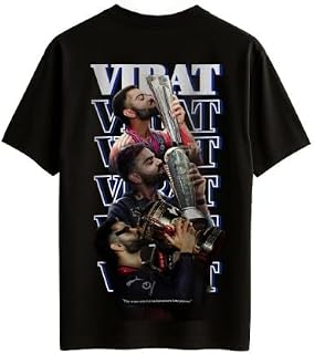 Virat Kohli Cuplift Oversized Black T-Shirt – Iconic Champion Edition Price In India