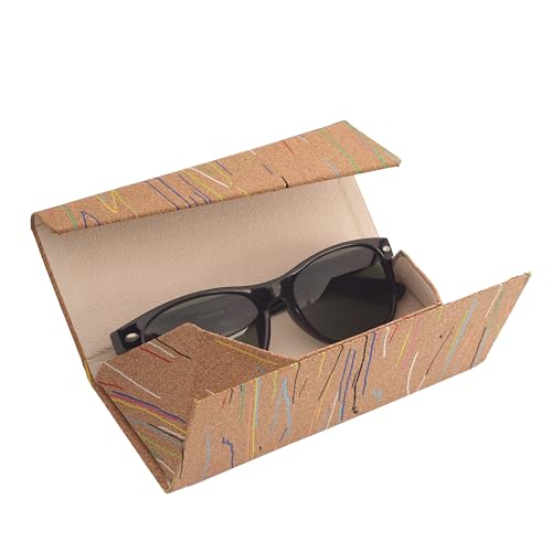 Image of VIVID Eyewear Lightweight Case Cover | Faux Leather Spectacle Eyeglass Box | Magnetic Closure Chashma Dibbi for Specs & Glasses 15.5 X 6 X 6 CM Inside Size | IC-546 | Woodcolor