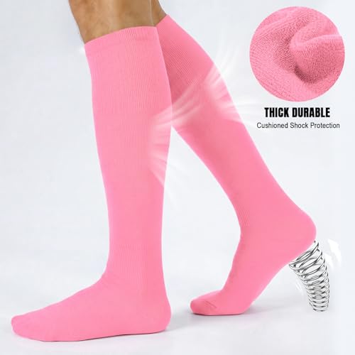 Image of XZQTIVE Baseball Softball Socks and Baseball Softball Belt Combo Set Knee-High Soccer Socks for Kids Youth Adult
