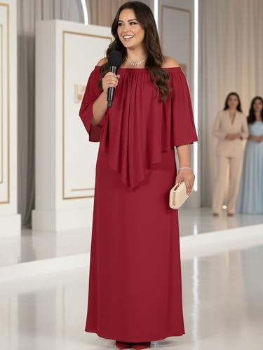 Image of KOH KOH Womens Strapless Off Shoulder Flattering Cocktail Maxi Dress Gown