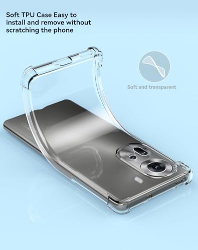 Image of Shockproof Clear Bumper Back Cover Case for Oppo Reno 11 5G |360 Degree Soft Transparent Back Cover Case for Oppo Reno 11 5G (Transparent)