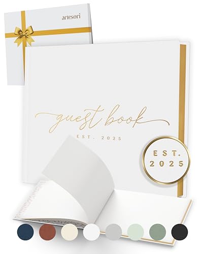 Catálogo para Comprar On-line Libros de visitas para fiesta comprados en linea. 47 ARTESORI Libro de Invitados de Boda Personalizado 2025 para Recepción — Libro de Invitados para Firmar, Elegante Libro de Invitados de Baby Shower para Fiestas y Cumpleaños —...