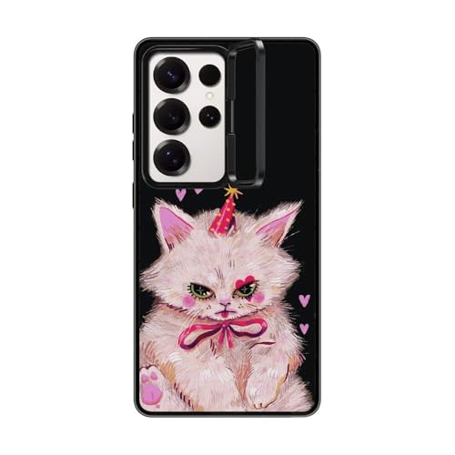 CASETiFY CpNgOX^h Samsung Galaxy S25 Ultra P[X [LbNX^h / 2m̗NA (MILKi3{) / MagSafeΉ] - Clown Kitty - ubN