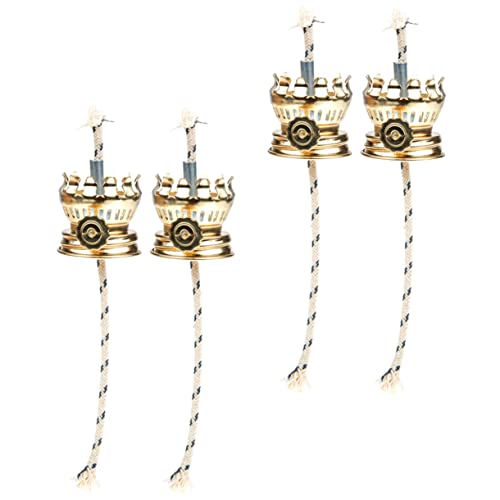 SOLUSTRE 4pcs Kerosene Lantern Parts Oil Lamp Wick Holder for Vintage Small Oil Lamps