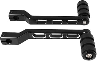 MODADA Gear Shifter Motorcycle CNC Aluminum Gear Heel Toe Shift Levers Shifter Pegs for for Touring for Softail for Road for King Street Gilde 1 Pair Motorcycle Shift Levers Pedals