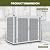 SEGMART 41 Cu.Ft Resin Outdoor Storage Shed, Horizontal Storage Cabinet with Floor Thickened, Lockable Waterproof Plastic Outdoor Shed for Trash Can, Tools and Lawn Mower (Gray)