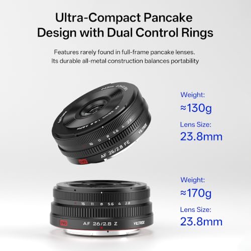 Image of VILTROX AF 26mm F2.8 EVO Full Frame Pancake FE Lens for Sony E Mount
