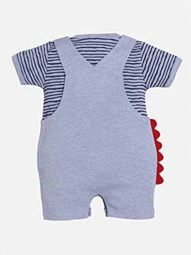 Image of BABY GO 100% Pure Cotton Dungaree for Baby Boys (12-18 Months, SKY2)