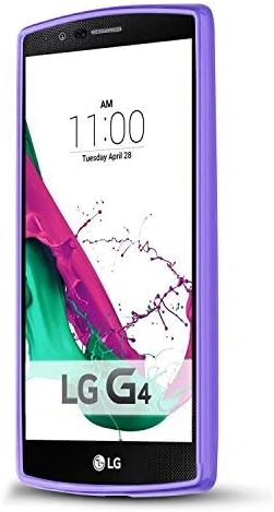 J&D Case Compatible for LG G4 Case, [Drop Protection] [Slim Cushion] Shock Resistant Protective TPU Slim Case for LG G4 Bumper Case - [Not Compatible with LG Stylo 4] - Purple