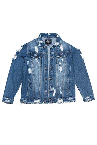 Image of VICTORIOUS Men's Distressed Denim Jacket