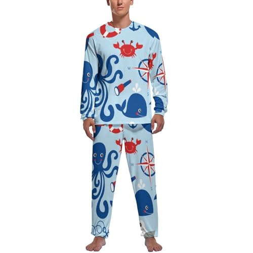 Vêtement de nuit homme Phare Voile ensemble pyjama manches longues aux finitions premium