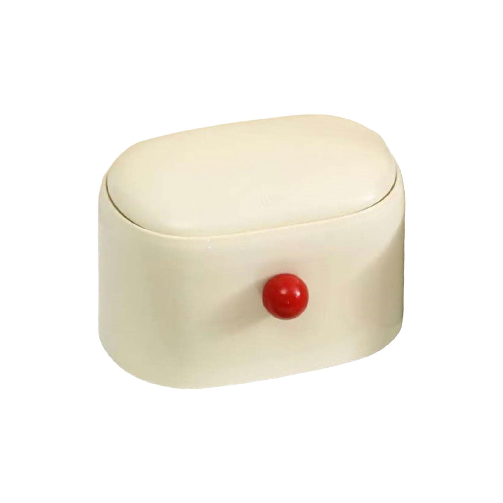 Tsophreniq Modern Trash Can Desktop Rubbish Bin Smooth Open Close Mechanism for Use Home Waste Bin