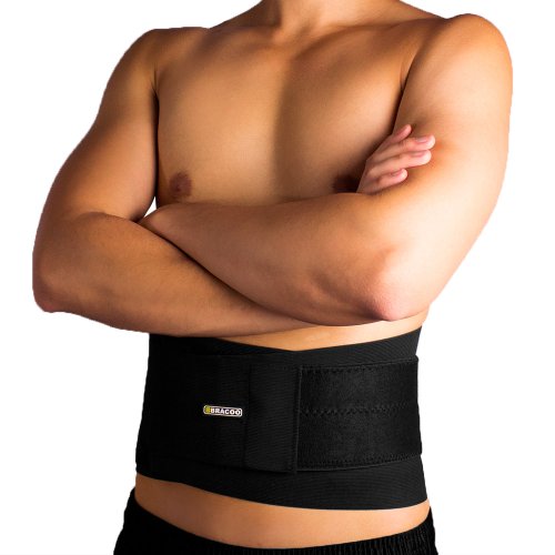 Bracoo Back Brace, Abdominal Support Belt for Strains, Sprains and Pain Relief - Adjustable Straps, Lightweight & Flexible, BS30, Large/XLarge