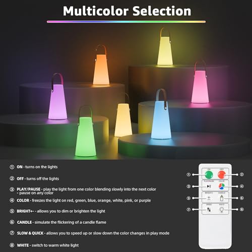Lanterne extérieure rechargeable RVB pour illuminer vos soirées camping et table de jardin