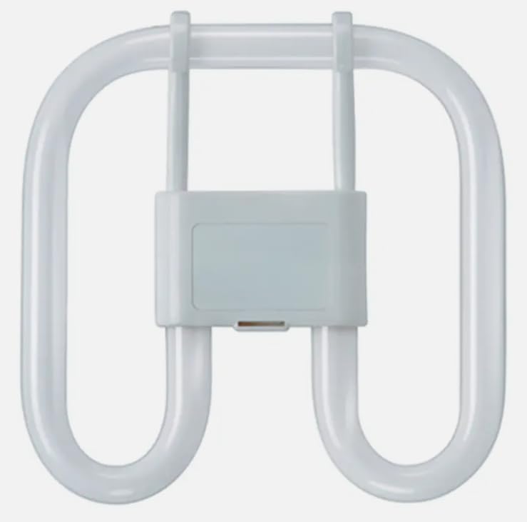 U-Trade Energy-Efficient Fluorescent Light Bulb 2D, 2 Pin or 4 Pin, GR8 or GR10Q, 16W, 28W, and 38W, White, Square
