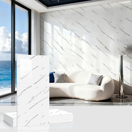Zeihyeurus Paneles De Pared con DiseñO De MáRmol,Pegatina De Pared De MáRmol,Pared Autoadhesivas De MáRmol,FáCil InstalacióN,Resistente Al Caliente,para Paneles Decorativos para Pared
