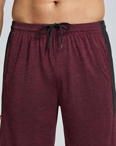 Image of Real Essentials Men's 5 Pack: 9 inch Dry-Fit Shorts - Athletic Gym, Workout, Basketball, Running, Casual Lounge Active Pockets