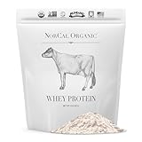 Norcal Organic Grass Fed Whey Protein Powder, Unflavored, 2lbs | 21grams Protein, 4.9grams BCAA, 100 Calories per Serving | Pasture Raised, Non-Denatured, Non GMO,No Soy or Gluten, Source