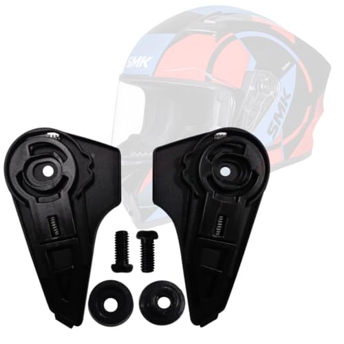 Image of Visor Mechanism Compatible with SMK Stellar Helmet | Helmet Visor Side Plate Pivot Kit Replacement Spare Parts Set | Easy Lock Mechanism | Black