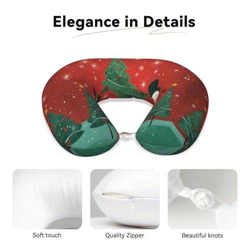 Almohada de espuma viscoelástica para viaje ajustable miniatura 4
