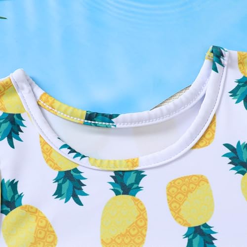 Image of Baby Swimsuit Girl Two Piece Bathing Suit Toddler Girls Summer Beach Ruffle Tankini Swimwear 1-7Y