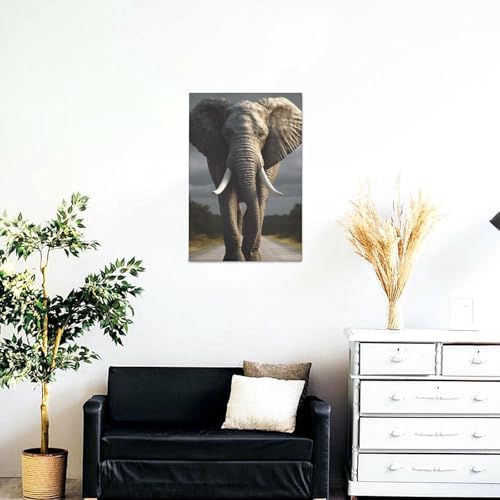 Impression 3D éléphant cadre déco pour bureau et chambre zen