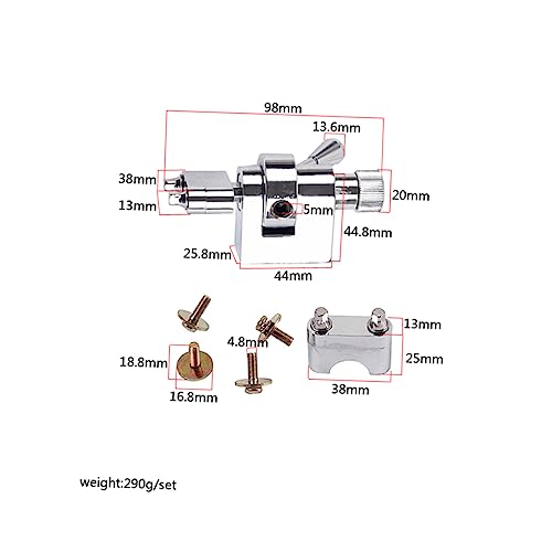 Juego de abrazaderas reguladoras para batería: abrazadera de desactivación para bombo con tornillos de montaje miniatura 6