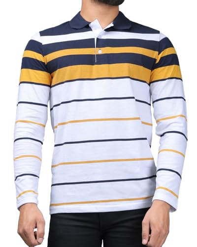 Image of Noble Monk Men's Polo Neck Full Sleeves T-Shirt | Causal Tshirt for Men