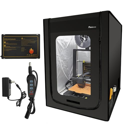 Fireproof 3D Printer Enclosure Heater Mat and Temperature