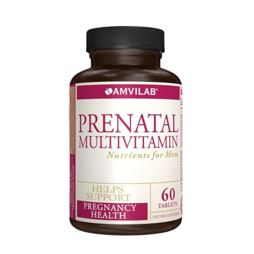 Image of Prenatal Multivitamin - Helps Promote Pregnancy Health - Supports Immune System & Fetal Development - Essential Nutrients for Mom & Baby - Safe Formula - Dietary Supplement - 60 Tablets