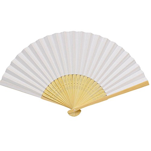 Takestop® Set 24 Pezzi VENTAGLI VENTAGLIO Bianchi