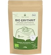 Èrythritol biologique en cristaux 100g, édulcorant naturel, substitut de sucre, compatible céto e...